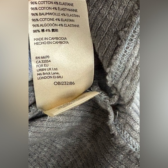 Free People We The Free Blue Tie Dye Ribbed Thermal Long Sleeve - Picture 9 of 9